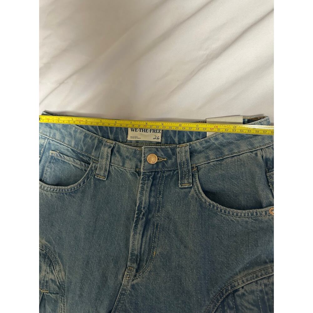 We the free women’s Pandora Wide flare blue jeans size 26 NWT - Picture 5 of 16